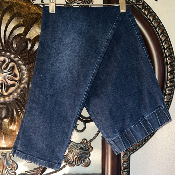 Soft Surroundings Women’s Pull On Skinny Blue Jeans Denim Pants Elastic Waist L - Picture 8 of 15